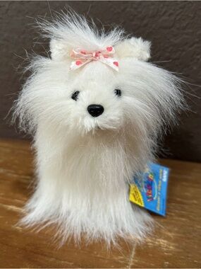 Ganz Webkinz Li'l Kinz White & Pink Yorkie Dog 6" Plush Retired Stuffed Animal
